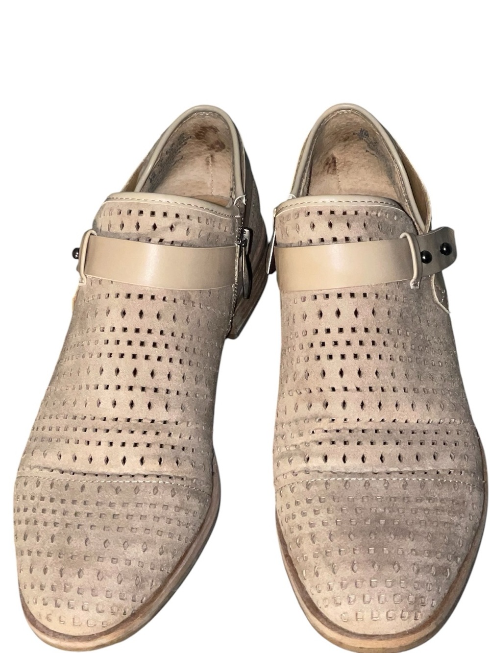 Franco Sarto Rogue beige ankle boots. Size 8M GUC - Picture 3 of 10